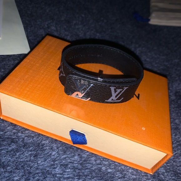 LV slim bracelet black/gray - Picture 5 of 6